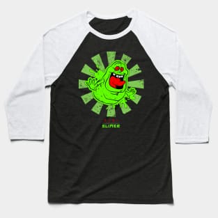 Slimer Retro Japanese Ghostbusters Baseball T-Shirt